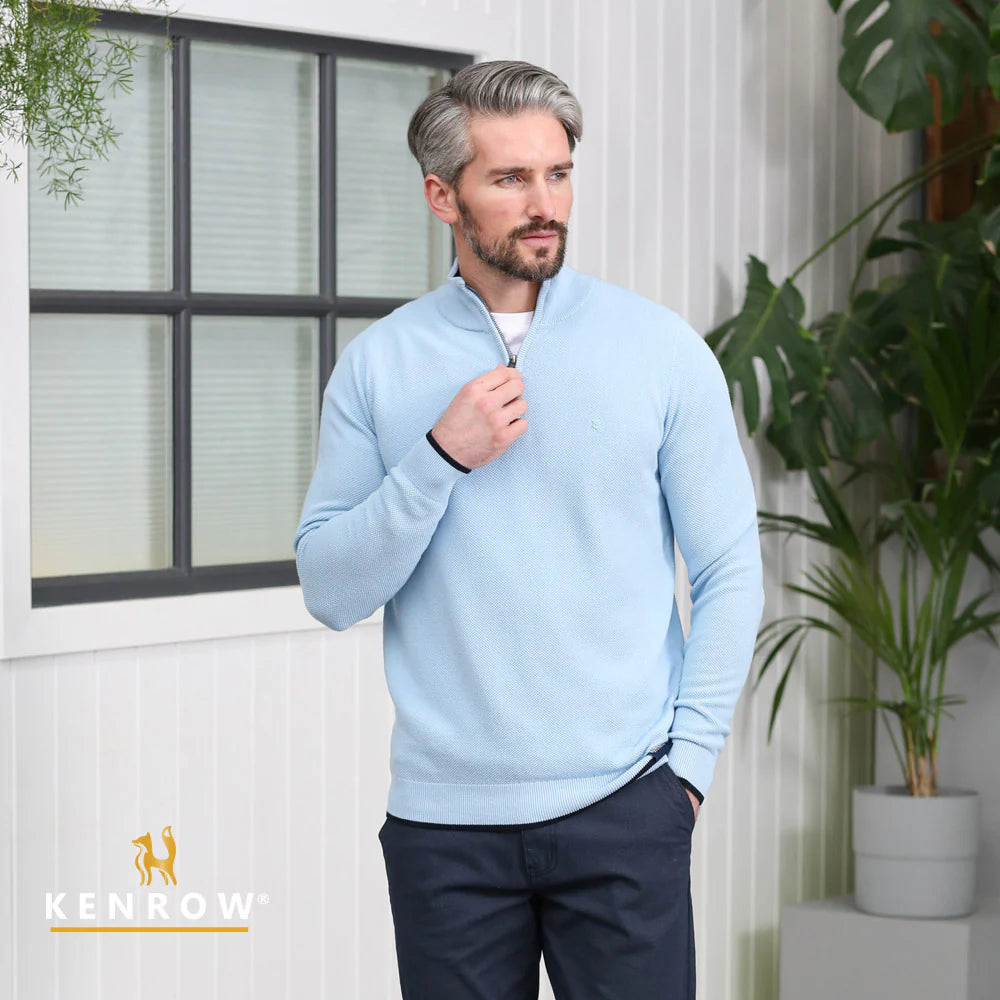 Arlo Knit Half Zip Sky