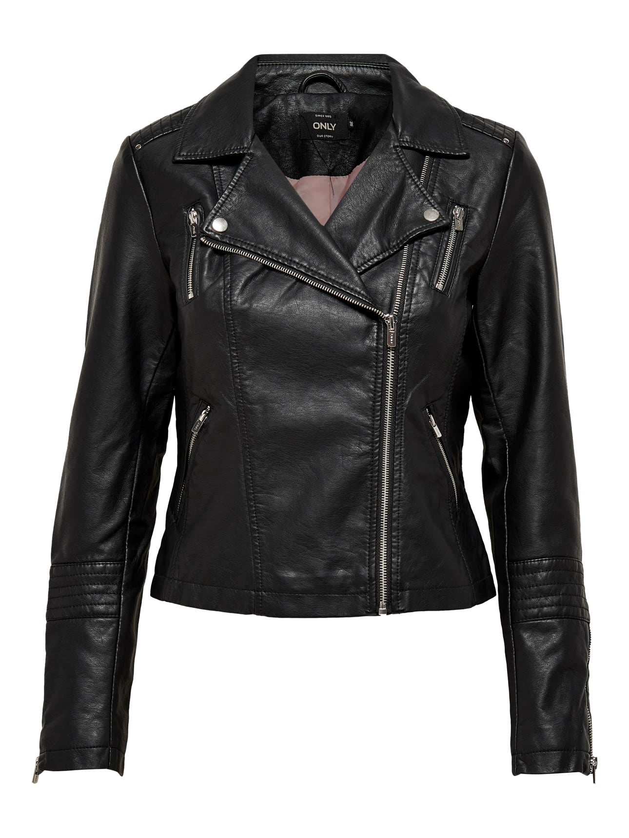 Onlgemma Faux Leather Biker Black
