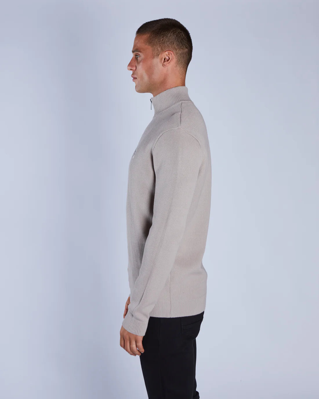 Twain Half Zip Grey Marl Beachcomber