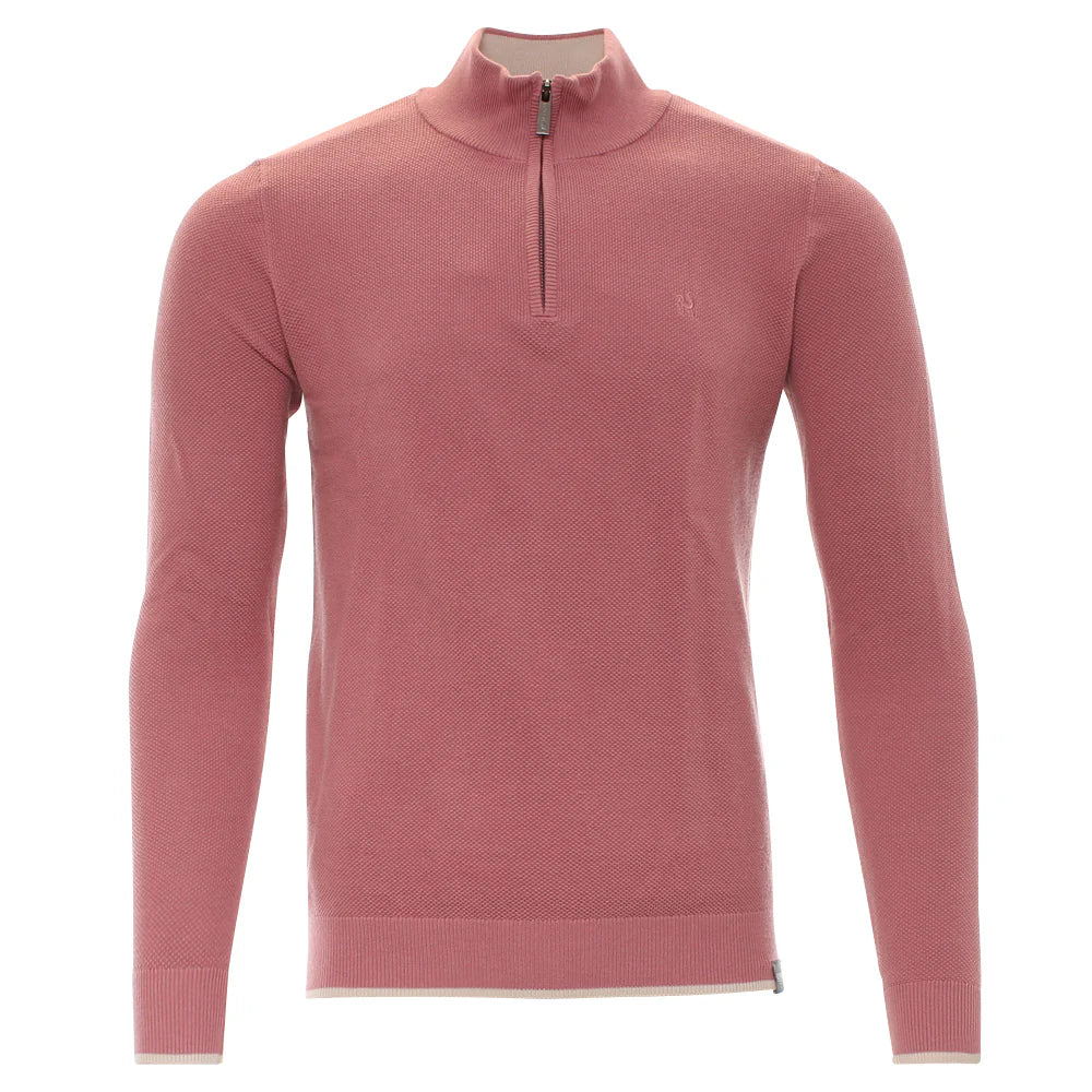 Arlo Knit Half Zip Salmon