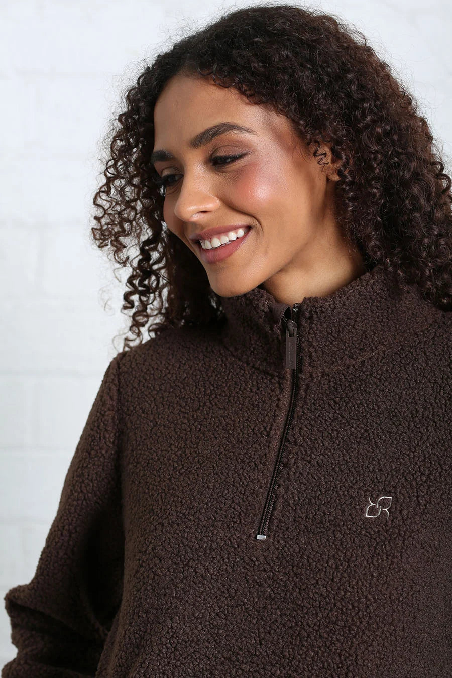 Gia Half Zip Chocolate