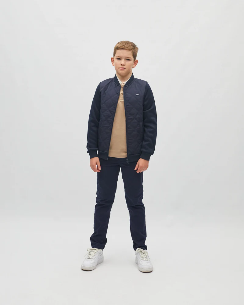 Charlie Hybrid Zip Navy Boys