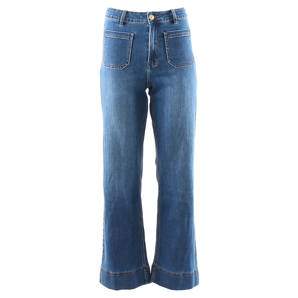 Cristal Wide Jean Mid Wash