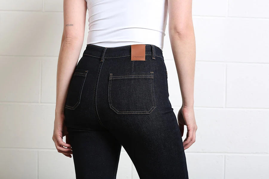 Abigail Wide Leg Jean Raw Wash