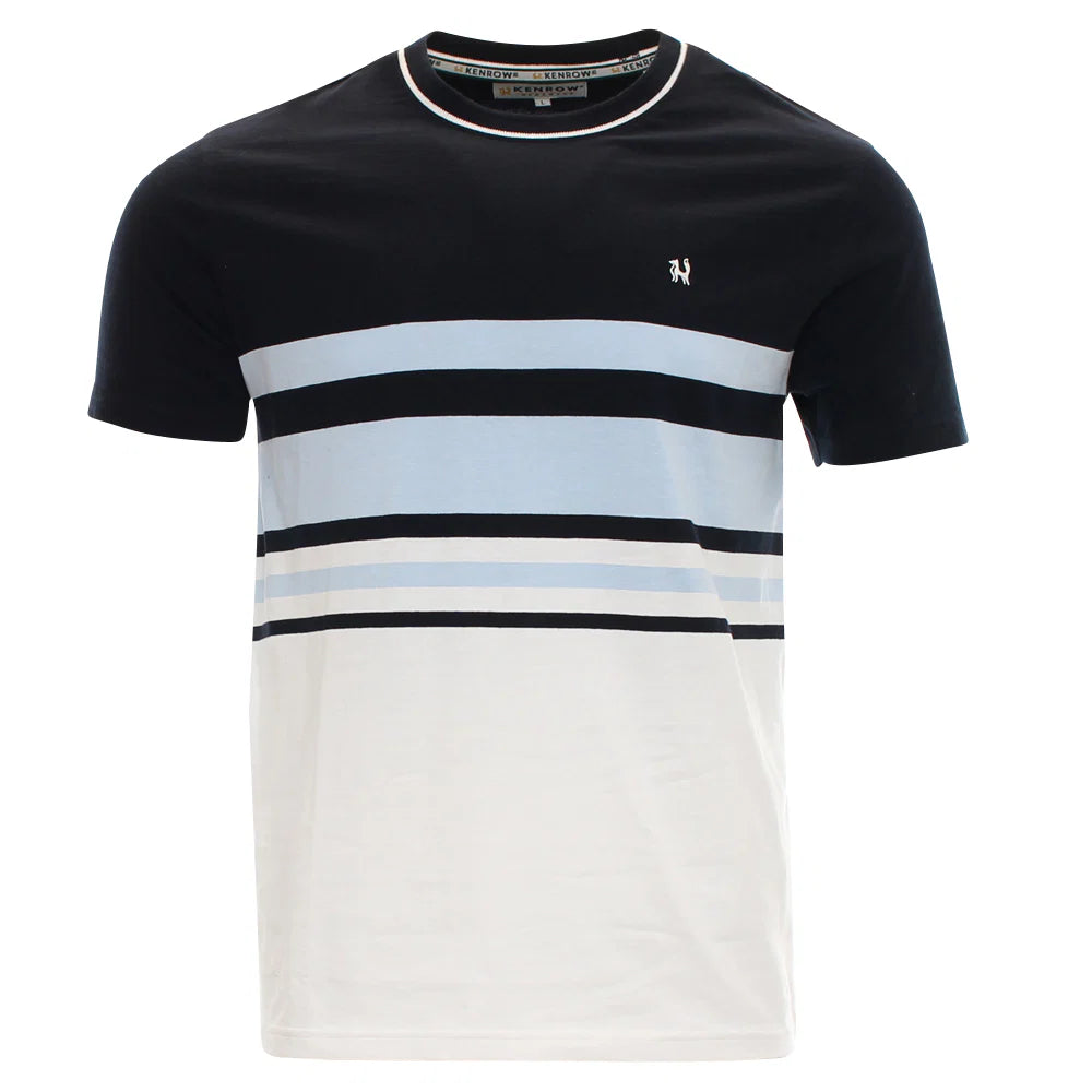 Griffin Striped Tee Sky