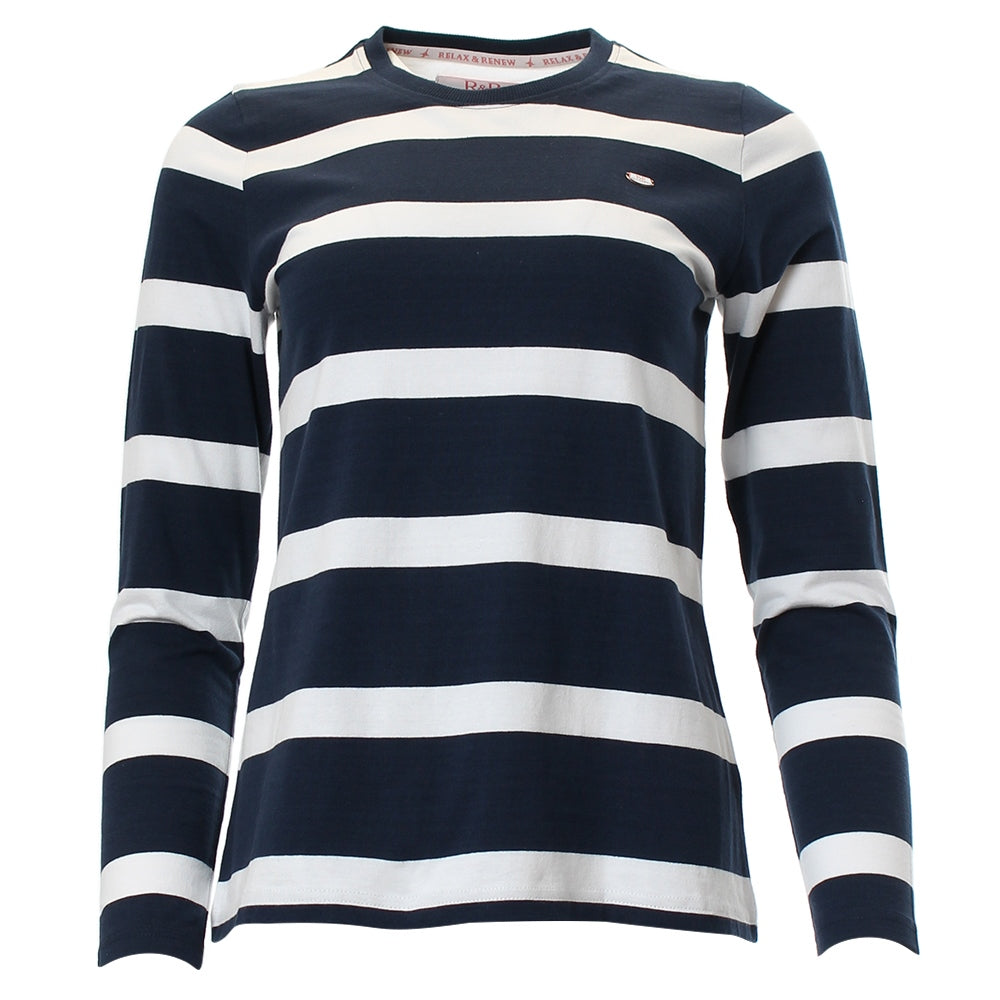 Mora Stripe L/S Top Navy/White