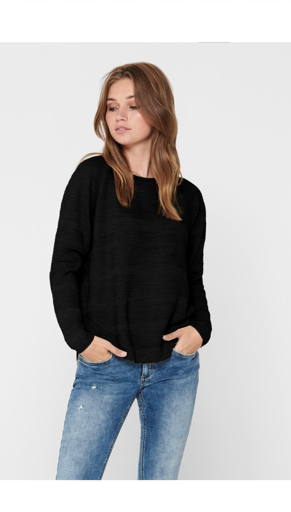 Caviar L/S Pullover Knit Black