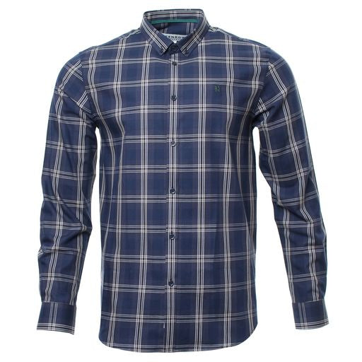 Colm Check Shirt Navy